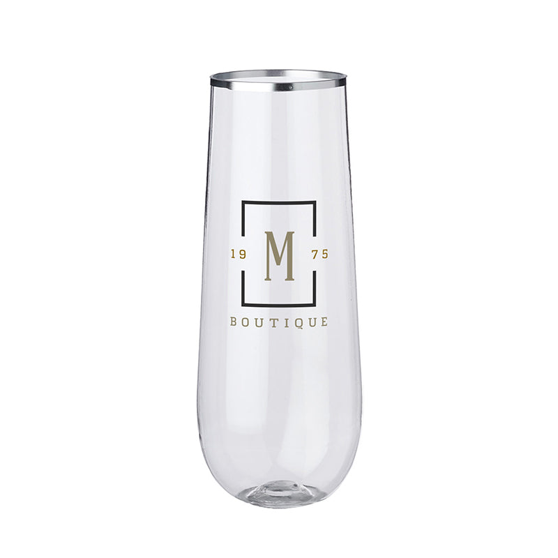 LWG9-2 | 9 oz. Luxor Plastic Stemless Wine Glass (2 Color Imprint)