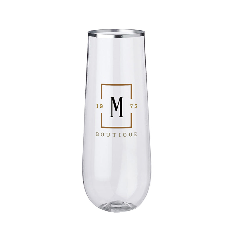 LWG9-F | 9 oz. Luxor Plastic Stemless Wine Glass (Full Color Imprint)
