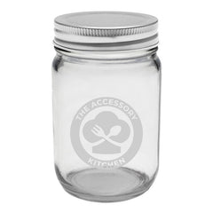 MJSC12-E | 12 oz. Mason Jar Storage Container (Engraved Imprint)