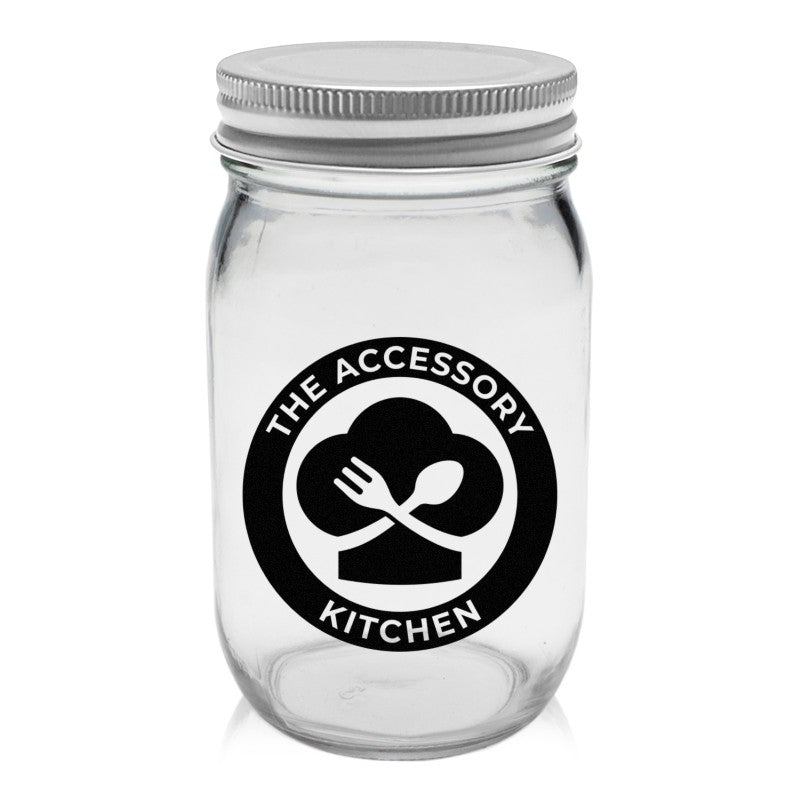 MJSC16-1 | 16 oz. Mason Jar Storage Container (1 Color Imprint)