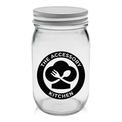 MJSC16-1 | 16 oz. Mason Jar Storage Container (1 Color Imprint)