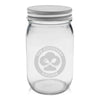 MJSC16-E | 16 oz. Mason Jar Storage Container (Engraved Imprint)
