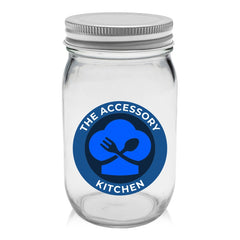 MJSC16-F | 16 oz. Mason Jar Storage Container (Full Color Imprint)