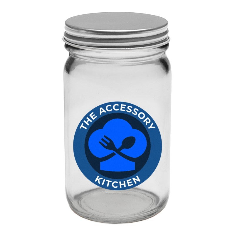 MJSC8-F | 8 oz. Mason Jar Storage Container (Full Color Imprint)