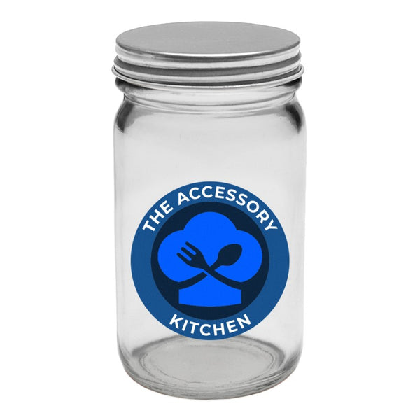MJSC8-F | 8 oz. Mason Jar Storage Container (Full Color Imprint)