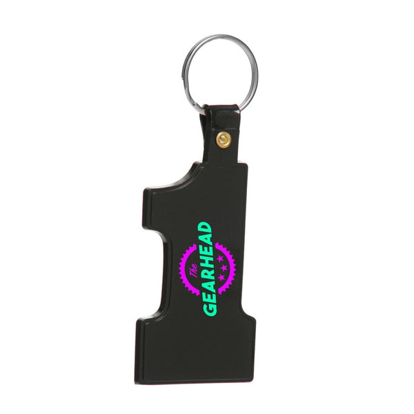NOKT-2 | 1-Shaped Soft Plastic Key Tag (2 Color Imprint)