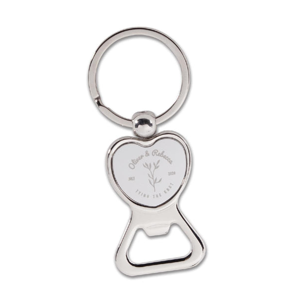 O-HSB | Heart Shaped Chrome Bottle Opener Key Tag