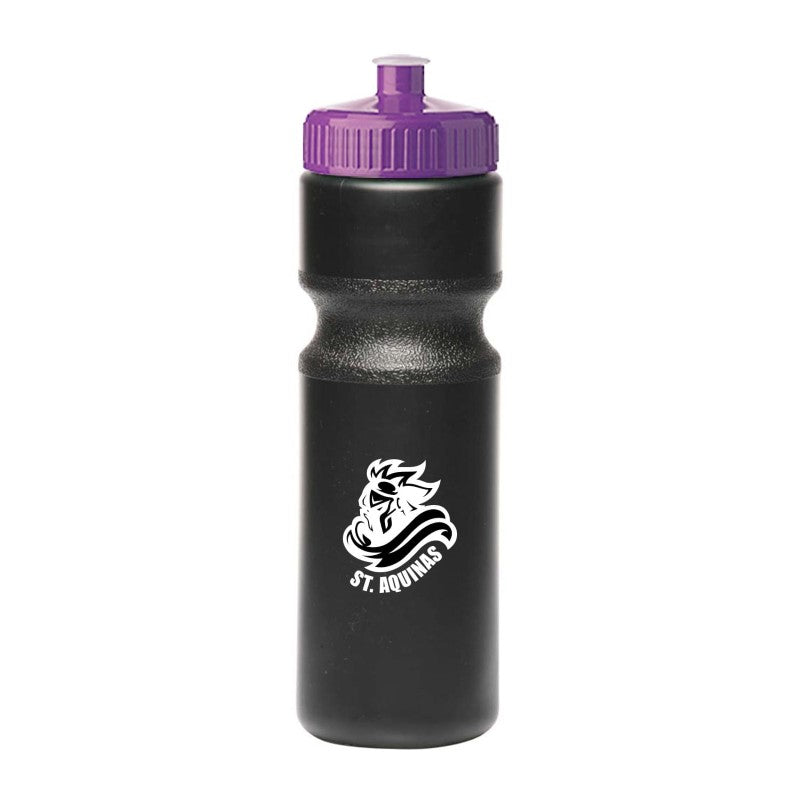 PL28-2 | 28 oz. Push-Cap Plastic Water Bottle (2 Color Imprint)