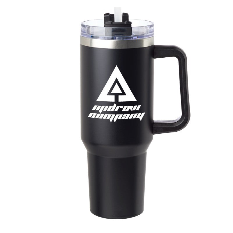 PTM40-1 | 40 oz. Pinnacle Stainless Steel Travel Mug (1 Color Imprint)