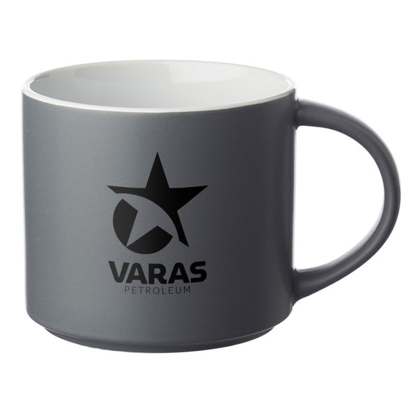 RCM16-1 | 16 oz. Rein Matte Stackable Cermic Mug (1 Color Imprint)