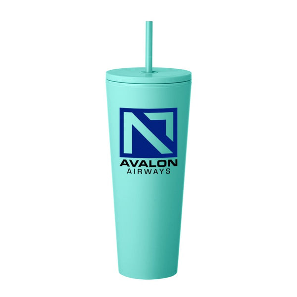 RTM24-2 | 24 oz. Sleekline Rubberized Travel Mug (2 Color Imprint)