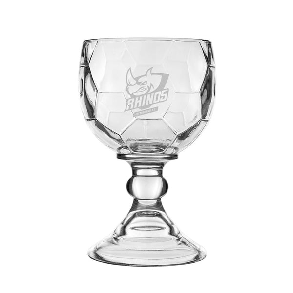 SBGC21-E | 21 oz. Soccer Bottomed Glass Chalice (Engraved Imprint)