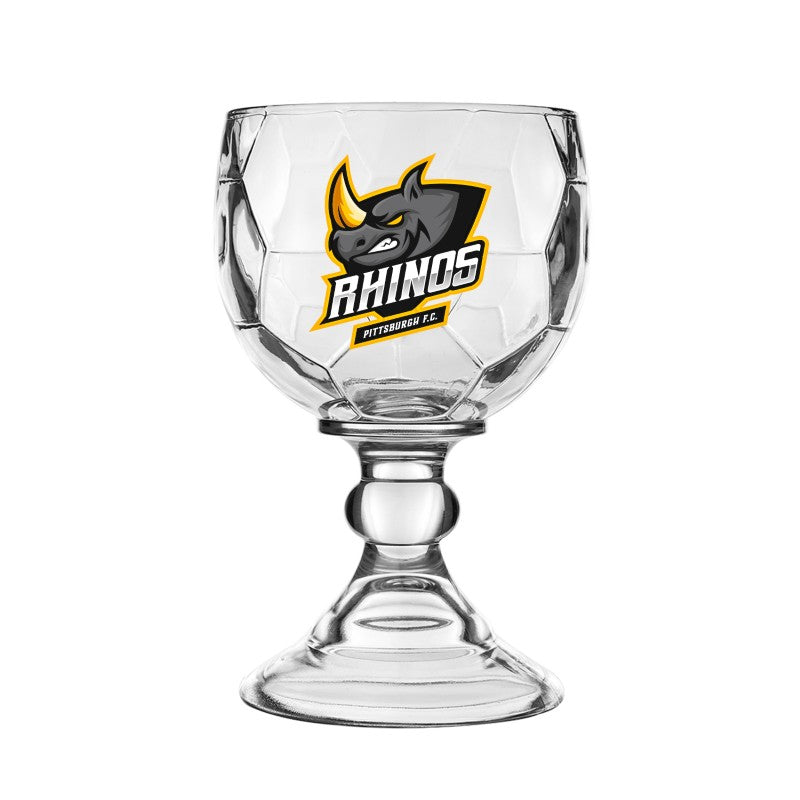 SBGC21-F | 21 oz. Soccer Bottomed Glass Chalice (Full Color Imprint)