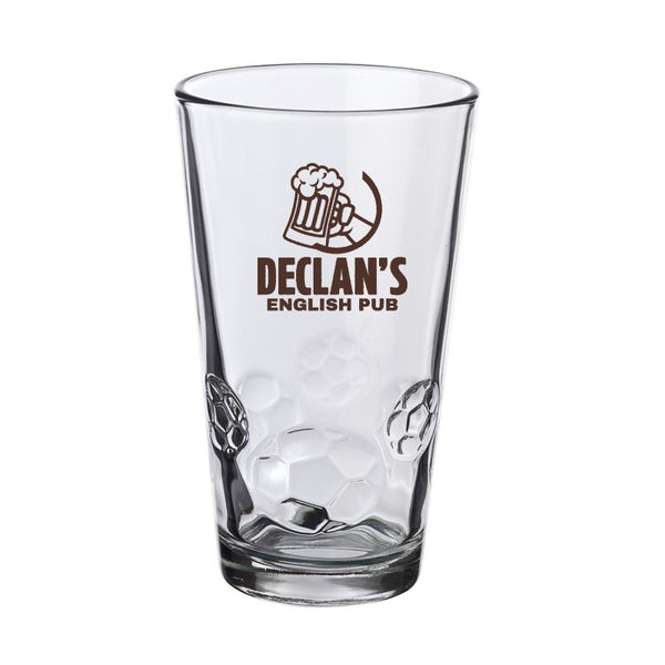 SBPG16-1 | 16 oz. Soccer Bottomed Pint Glass (1 Color Imprint)