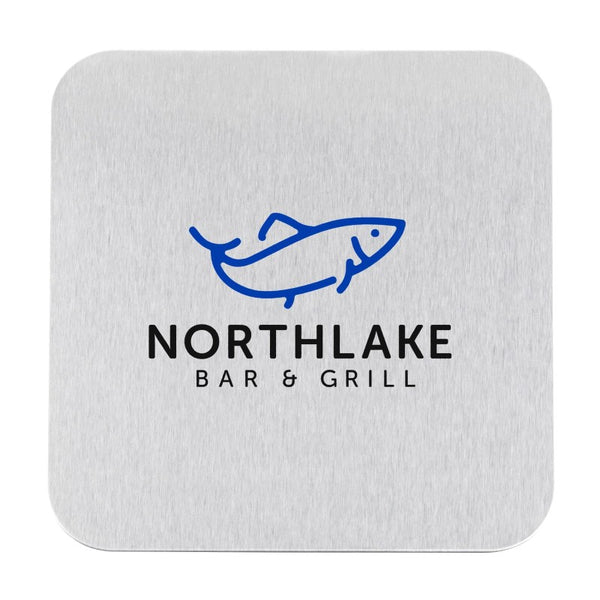 SC-COAST-2 | Stainless Steel Square Coaster (2 Color Imprint)
