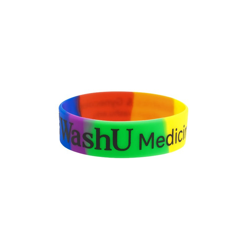SRSB-34 | 3/4" Segmented Rainbow Silicone Wristband