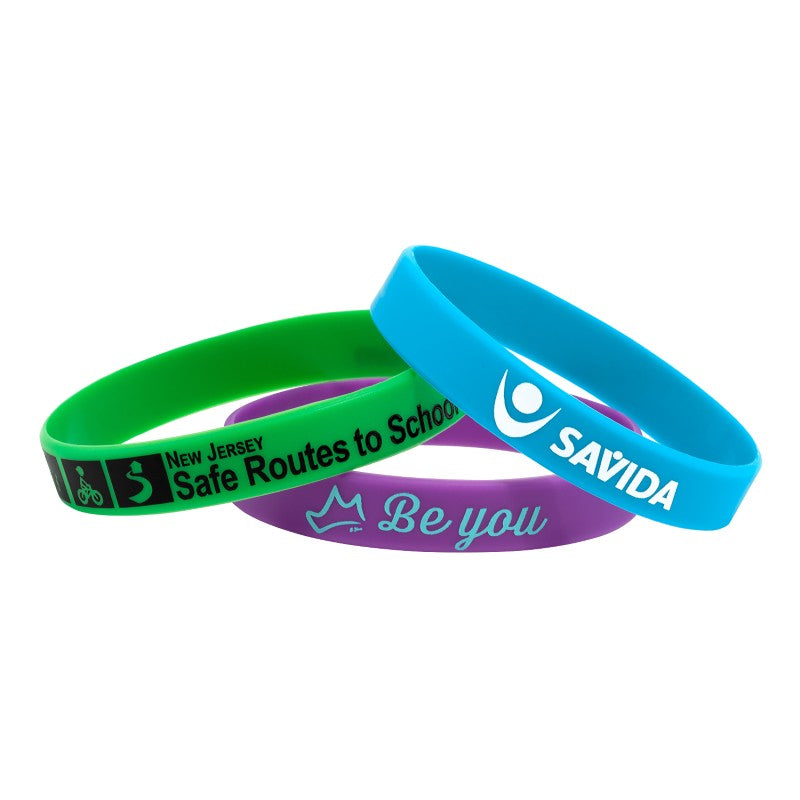 SS-12 | 1/2" Silk-Screened Silicone Wristband