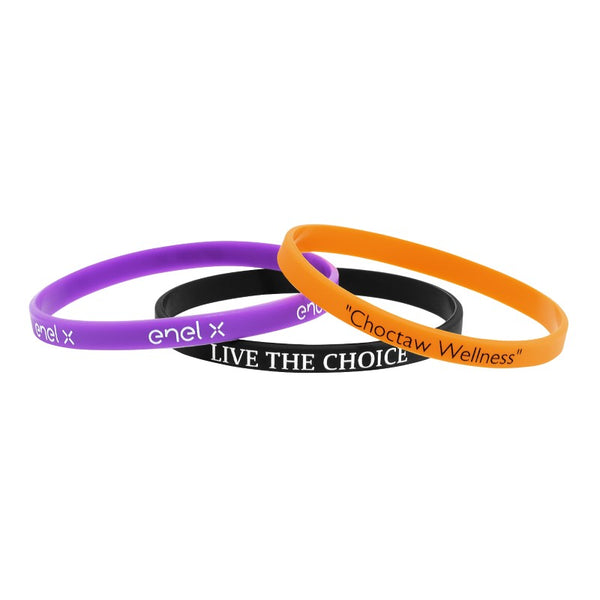 SS-14 | 1/4" Silk-Screened Silicone Wristband