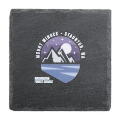 SS-COAST-2 | Square Slate Coaster (2 Color Imprint)