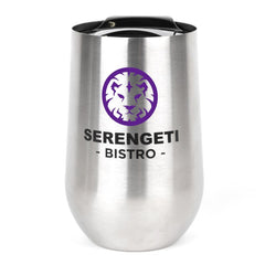 SS14-2 | 14 oz. Buzzed Stainless Steel Coffee Mug (2 Color Imprint)