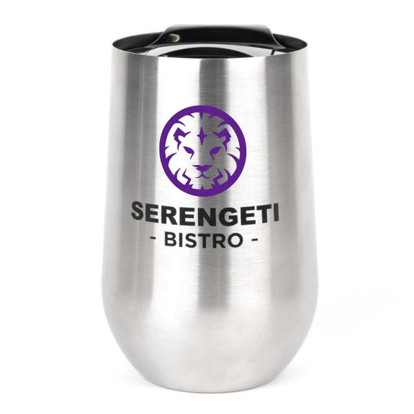 SS14-2 | 14 oz. Buzzed Stainless Steel Coffee Mug (2 Color Imprint)