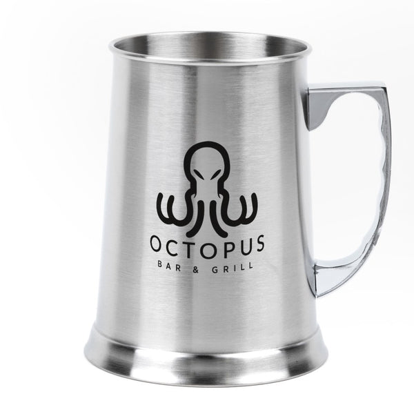 SSBM-1 | 13.5 oz. Stainless Steel Beer Stein Mug (1 Color Imprint)