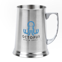 SSBM-2 | 13.5 oz. Stainless Steel Beer Stein Mug (2 Color Imprint)