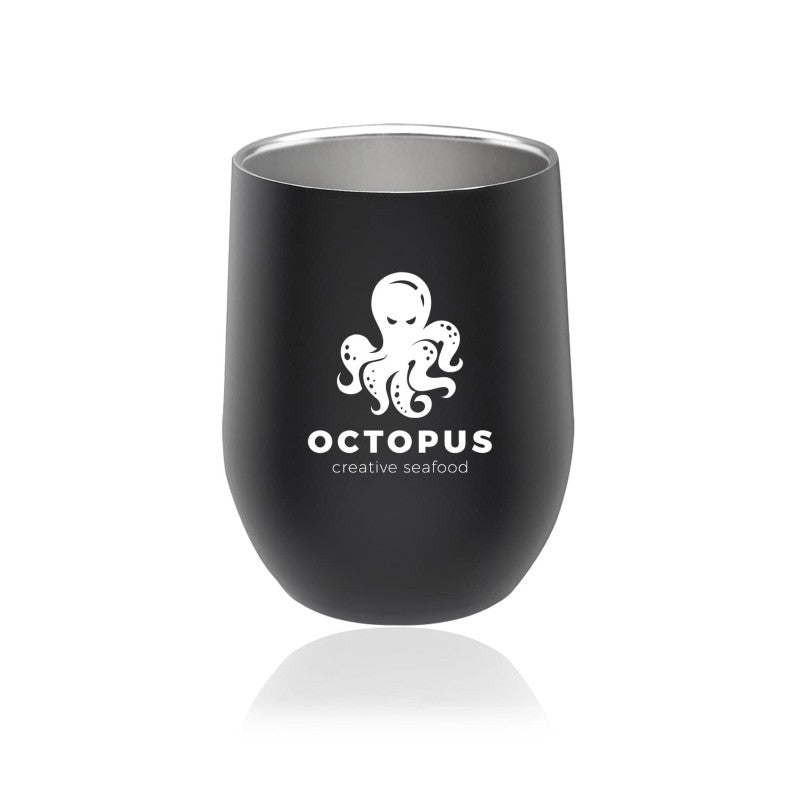 ST11-1 | 11 oz. Steward Stainless Steel Stemless Wine Glass (1 Color Imprint)