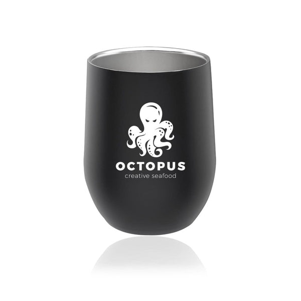 ST11-1 | 11 oz. Steward Stainless Steel Stemless Wine Glass (1 Color Imprint)
