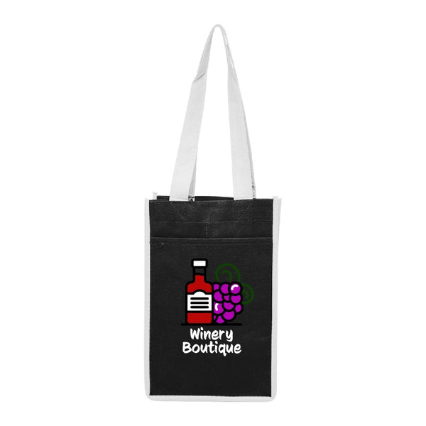 T-BAC-F | Bacchus Non-Woven Wine Bag (Full Color Imprint)