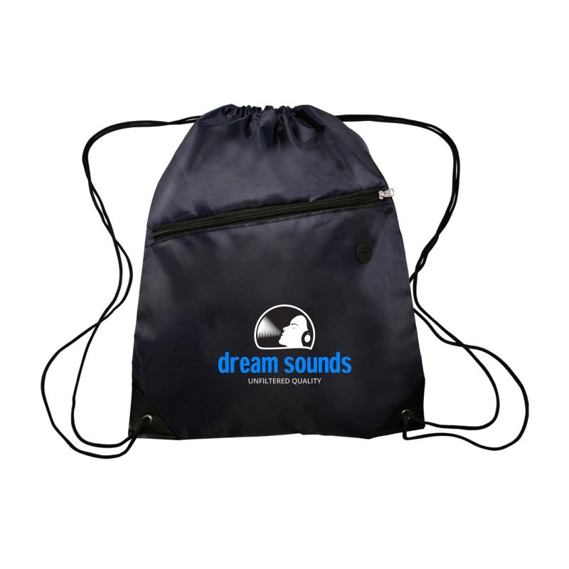 T-GLO-2 | Globe Trotter Drawstring Backpack (2 Color Imprint)