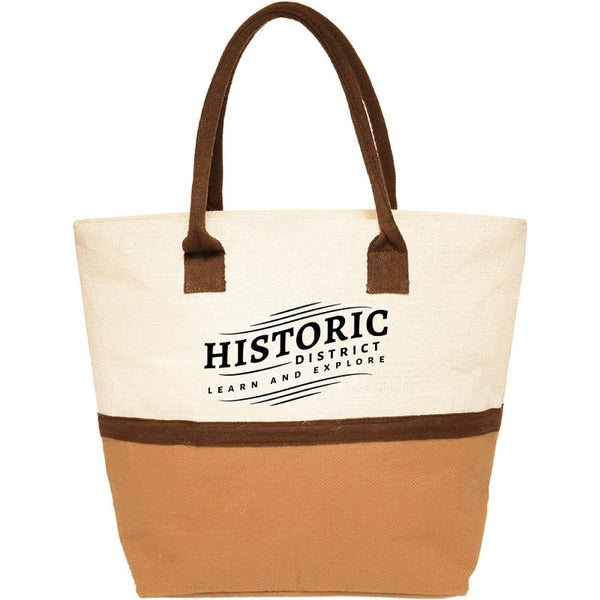 T-WSJT-1 | Two-Tone Jute Window Shopper Tote Bag (1 Color Imprint)