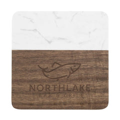 WSSQ-COAST | Acacia and Slate Square Coaster